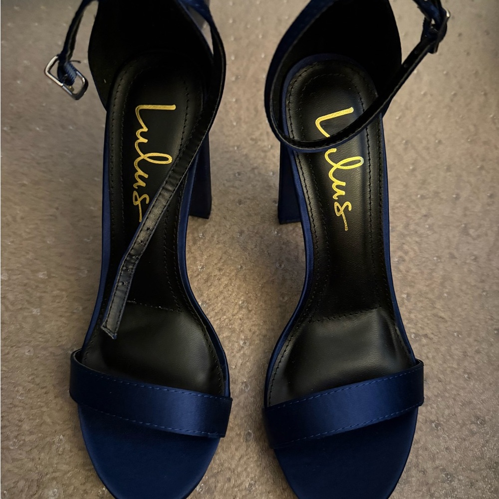 Lulu's Navy Blue Strappy Heels